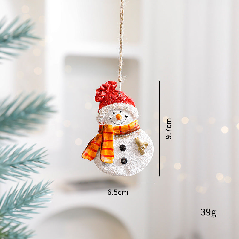 Christmas Decorations Elderly Snowman Gingerbread Man Small Pendant