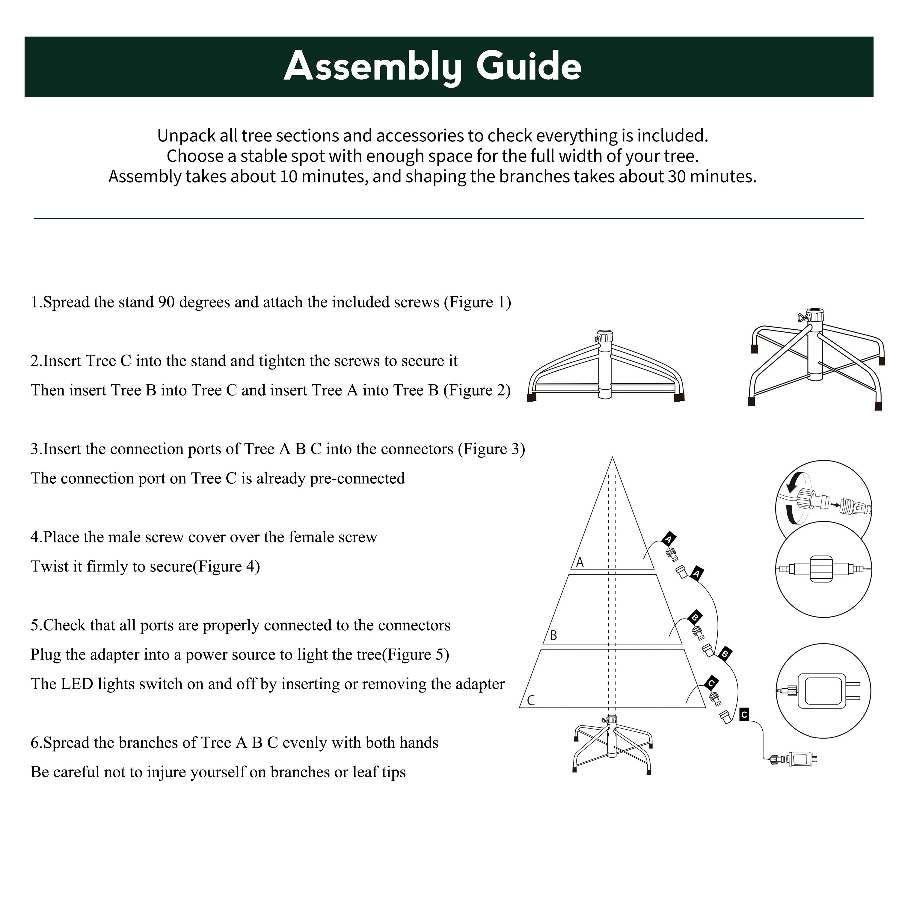 Colorado Blue Spruce 7.5ft Christmas Tree Pre-Lit Artificial Full With 4,076 Branch Tips & 1,518 Low-Voltage Warm LED Lights, Foldable Stand & Realistic Flame-Resistant Branches