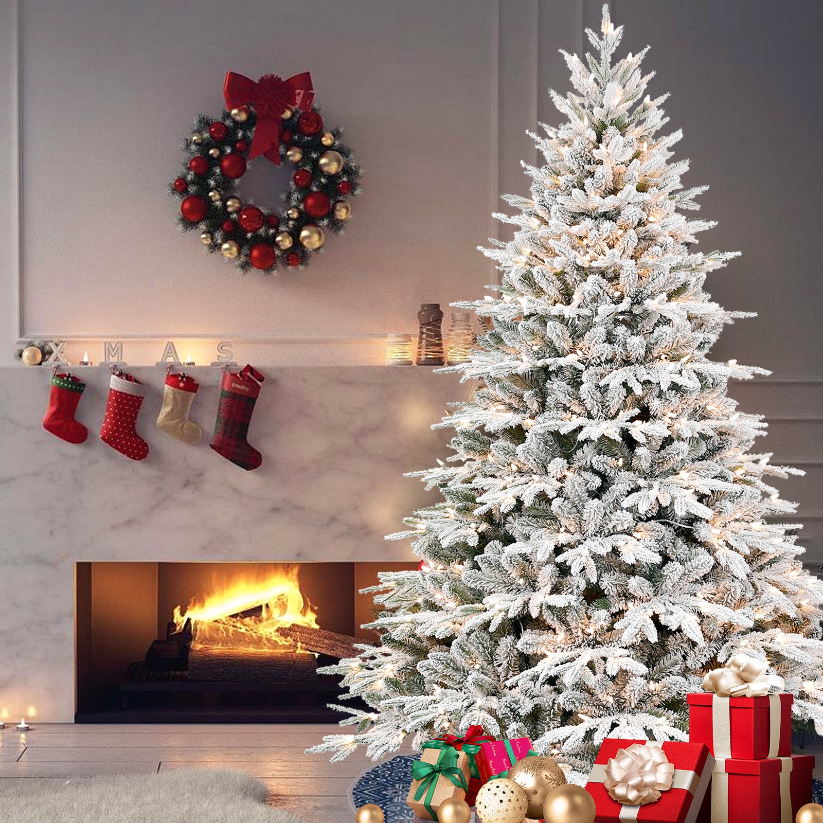PE, PVC Christmas Tree, Christmas Decorations, With Lights