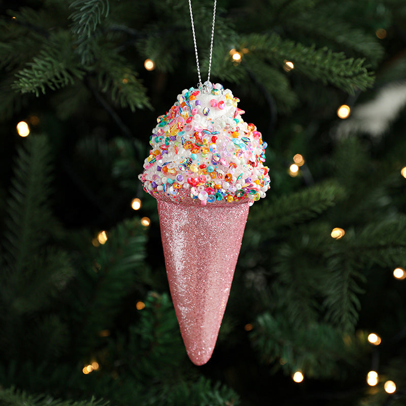 Creative Pendant Ice Cream Christmas Tree Decoration Small Hanging Pieces